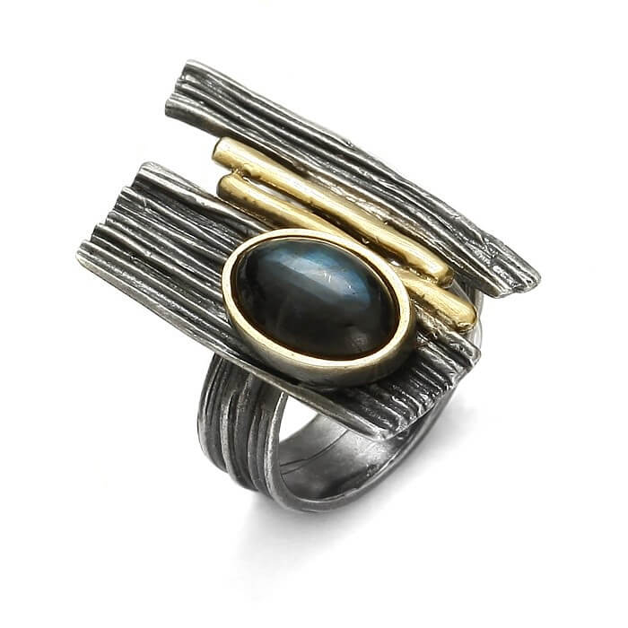 EvaStone Silver Ring
